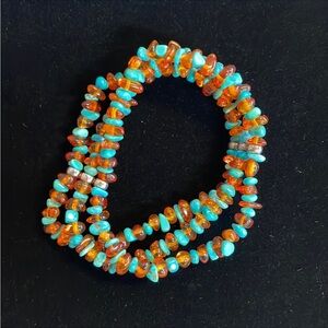 Amber And Turquoise Bracelet